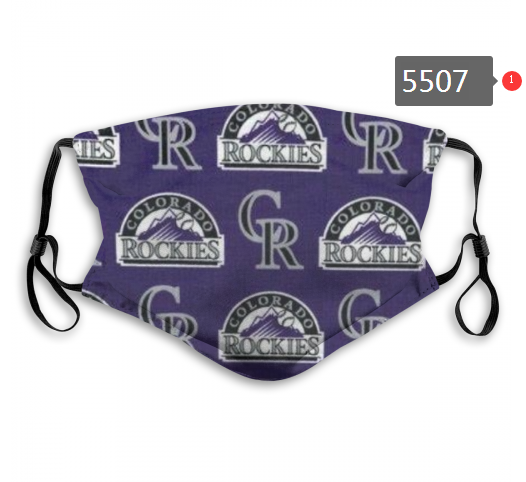 2020 MLB Colorado Rockies #3 Dust mask with filter->mlb dust mask->Sports Accessory